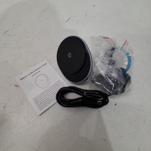 MAGNETIC CAR MOUNT WIRELESS CHARGER - 15W - BLACK image 2
