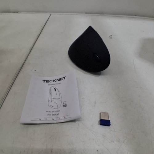 TECKNET RECHARGABLE WIRELESS ERGONOMIC BLUETOOTH VERTICAL MOUSE - BLACK - (MODEL:TK-MS007) image 4
