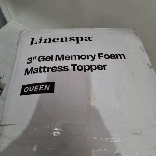 LINENSPA 3" THICK GEL INFUSED MEMORY FOAM MATTRESS TOPPER - QUEEN (MODEL: LS30QQ30GT) image 3