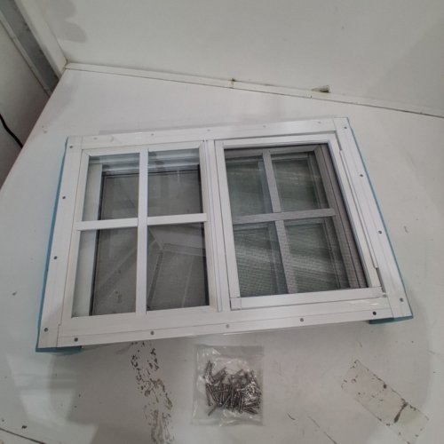SHED WIDOWS FLUSH MOUNT TEMPERED GLASS WINDOW SCREEN - 19.8" X 13.5" - WHITE image 2