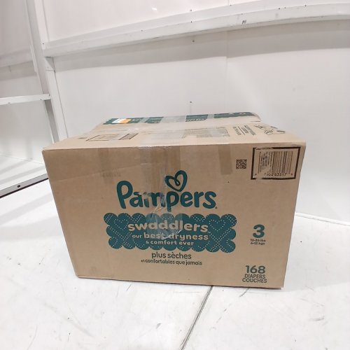 168PK PAMPERS SWADDLERS DISPOSABLE DIAPERS - SIZE 3 (13-26LBS) image 3