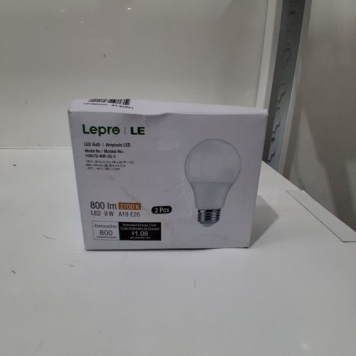 3PK LEPRE LED BULBS - 9W 800 LM 2700 K A19 E26 - WHITE (MODEL: 100079-WW-US-3) image 4