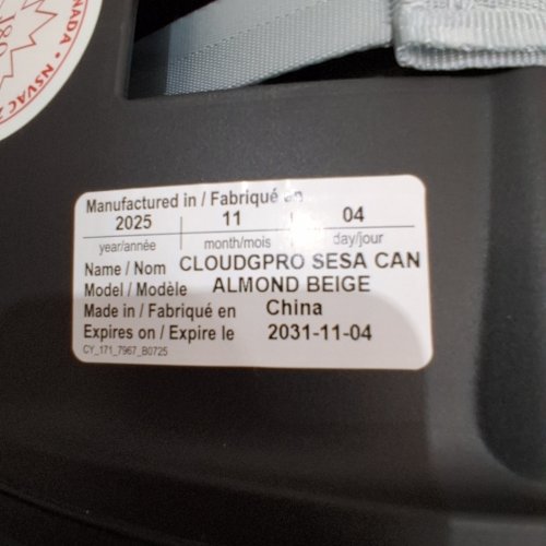 2PC CYBEX GOLD CLOUD G PRO INFANT CARSEAT WITH LOAD LEG BASE - 35LBS MAX - ALMOND BEIGE - (MODEL: 525000617) image 4