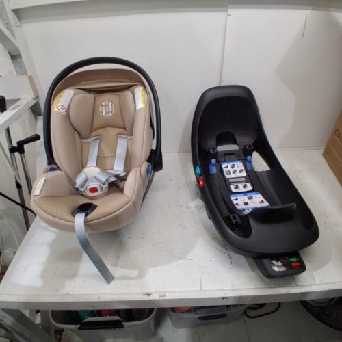2PC CYBEX GOLD CLOUD G PRO INFANT CARSEAT WITH LOAD LEG BASE - 35LBS MAX - ALMOND BEIGE - (MODEL: 525000617) image 7