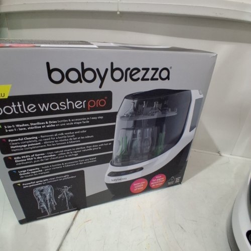 BABYBREZZA BOTTLE WASHER PRO 3-IN-1 WASHER/STERILIZER/DRYER - HOLDS 4 BOTTLES - BLACK/WHITE (MODEL: BRZ0103) image 5