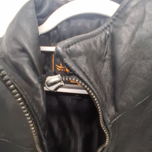 MENS BOSTON HARBOUR LEATHER JACKET - EXTRA SMALL - BLACK image 3