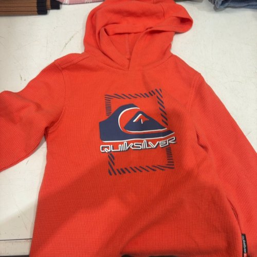 BOY'S QUIKSILVER LONG SLEEVE THERMAL HOODIE - 5 - ORANGE (STYLE:1206340) image 3
