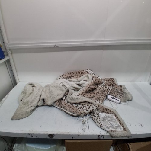 SHERPA LINED HEATED BLANKET WITH 4 HEAT SETTINGS - FULL - CHEETAH PRINT (MODEL: WDJ-EBA-BL-FF) image 4