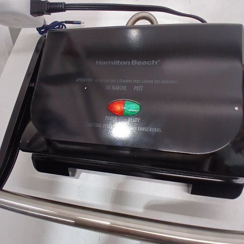 HAMILTON BEACH PANINI PRESS & COMPACT GRILL (MODEL: 25441C) image 2