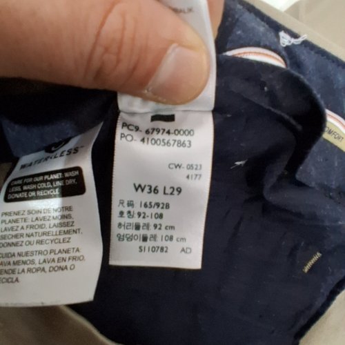 MENS DOCKERS RELAXED COMFORT PLEATED KHAKIS - 36W X 29 L - DARK PEBBLE image 2
