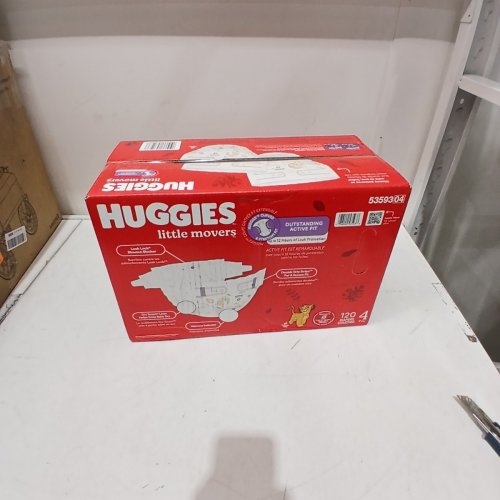 120PK HUGGIES LITTLE MOVERS DIAPERS WITH WETNESS INDICATOR - SIZE 4 - LIONKING image 2