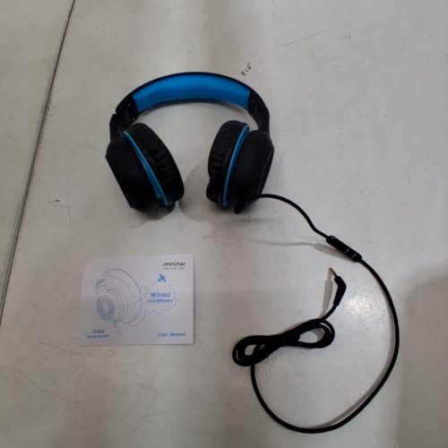 KIDS MPOW CH6S WIRED OVER-EAR HEADPHONES WITH 85DB/94DB VOLUME LIMITER AND IN-LINE MIC - BLACK/BLUE (MODEL: BH297B) image 3