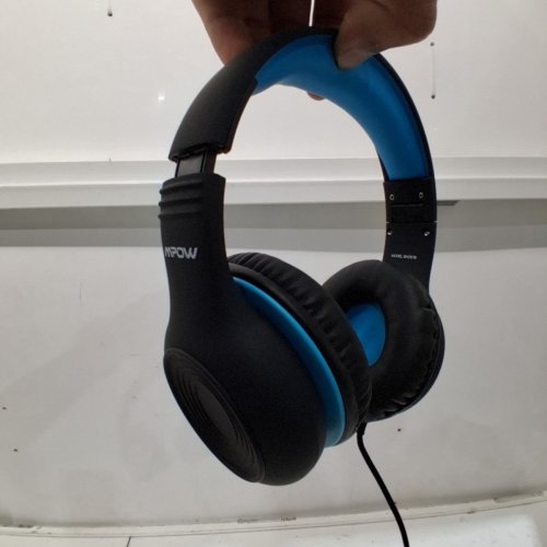 KIDS MPOW CH6S WIRED OVER-EAR HEADPHONES WITH 85DB/94DB VOLUME LIMITER AND IN-LINE MIC - BLACK/BLUE (MODEL: BH297B) image 4