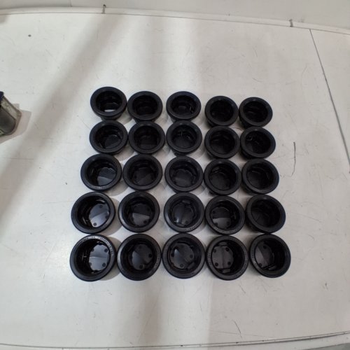 25PK CLOSED BACK RUBBER GROMMET - 2" - BLACK image 2