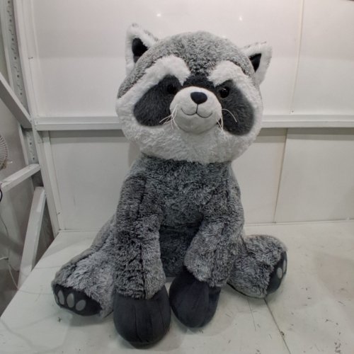 HUGFUN JUMBO PLUSH RACCOON STUFFED ANIMAL - 34.5" - GREY (MODEL: 1851455) image 2