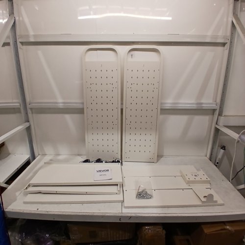 ROLLING 3-SHELF LIBRARY BOOK STORAGE CART WITH LOCKABLE WHEELS - 30" X 15" X 48" - WHITE - (MODEL: HXTC-3LD) image 2