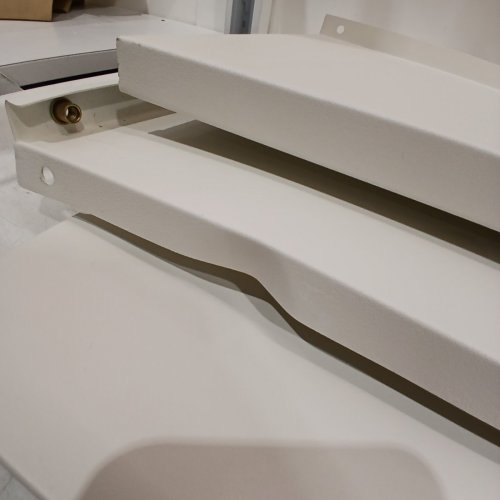 ROLLING 3-SHELF LIBRARY BOOK STORAGE CART WITH LOCKABLE WHEELS - 30" X 15" X 48" - WHITE - (MODEL: HXTC-3LD) image 4