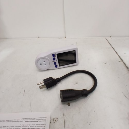 PLUG-IN ELECTRICITY USAGE KW TRACKING MONITOR WITH DIGITAL DISPLAY - 120 V, 15A, 1800W, 50-60HZ - WHITE image 5