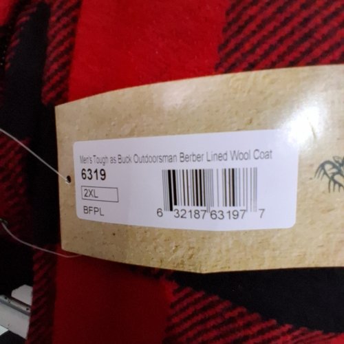 MEN'S LEGENDARY WHITETAILS OUTDOORSMAN PLAID HEAVYWEIGHT JACKET - 2XL - RED/BLACK (STYLE: ‎6319) image 3