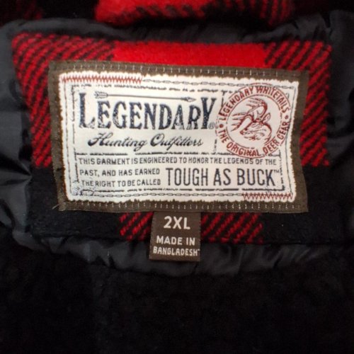MEN'S LEGENDARY WHITETAILS OUTDOORSMAN PLAID HEAVYWEIGHT JACKET - 2XL - RED/BLACK (STYLE: ‎6319) image 4