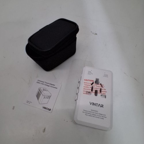 VINTAR TRAVEL ADAPTER WITH VOLTAGE CONVERTER - 220V TO 110V - WHITE (MODEL: TUS-4) image 3