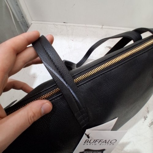 BUFFALO DAVID BITTON LEATHER TOTE SHOULDER BAG - BLACK (MODEL: 2012486) image 4