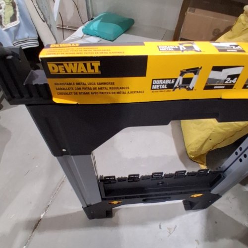 DEWALT FOLD SAWHORSE WITH ADJUSTIBLE LEGS - 33" - (MODEL:DWST11031) image 4