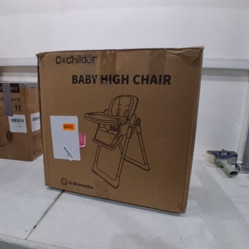 COCHILDOR 3 IN 1 FOLDABLE HIGH CHAIR - 37.8" X 28.74" X 19.29" - WHITE/GREY (MODEL: 8122) image 4