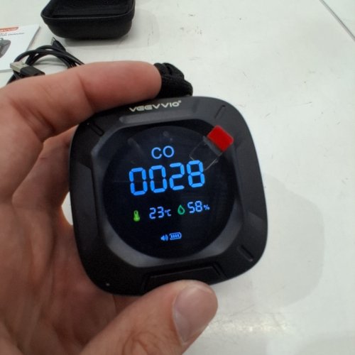 VEEVVIO 3-IN-1 CARBON MONOXIDE DETECTOR - BLACK (MODEL: HB-03) image 2
