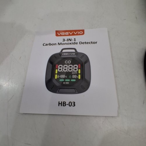 VEEVVIO 3-IN-1 CARBON MONOXIDE DETECTOR - BLACK (MODEL: HB-03) image 3