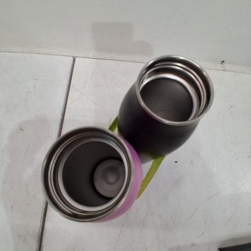 2PK THERMOFLASK LEAKPROOF COMFORT SIP STAINLESS STEEL BOTTLE - 25OZ - BLACK/PINK (MODEL: 1901736) image 3