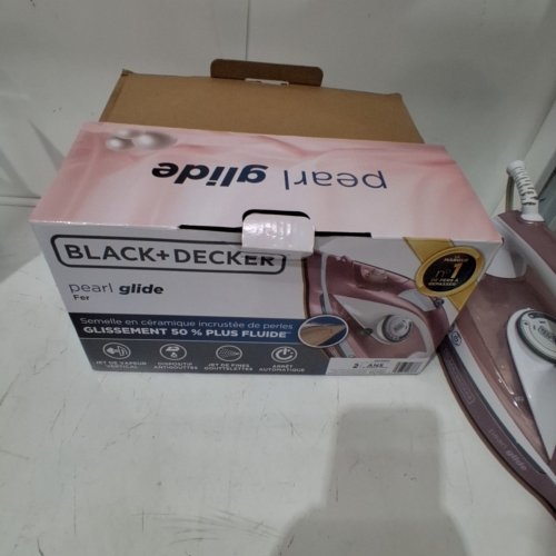 BLACK+DECKER PEARL GLIDE STEAM IRON - PINK AND WHITE (MODEL: IR2398C) image 5