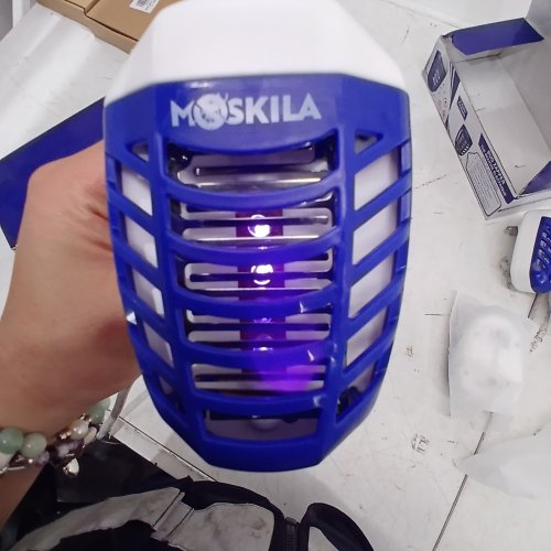 6PK MOSKILA BUG ZAPPER SET - NO CHEMICALS & EASY TO CLEAN - KIDS AND PET SAFE -BLUE/WHITE image 2