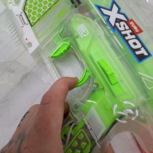 ZURU XSHOT HYPER GEL GLOW NIGHT STRIKE BLASTER - GREEN image 2