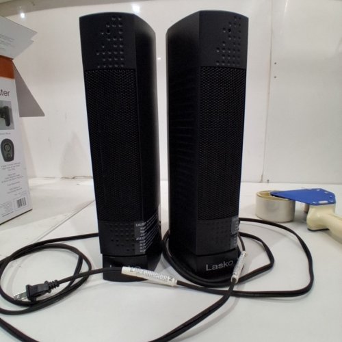 2PK LASKO ULTRA SLIM TOWER HEATERS WITH 3 HEAT SETTINGS - 1500W - BLACK (MODEL: CT14110C) image 4