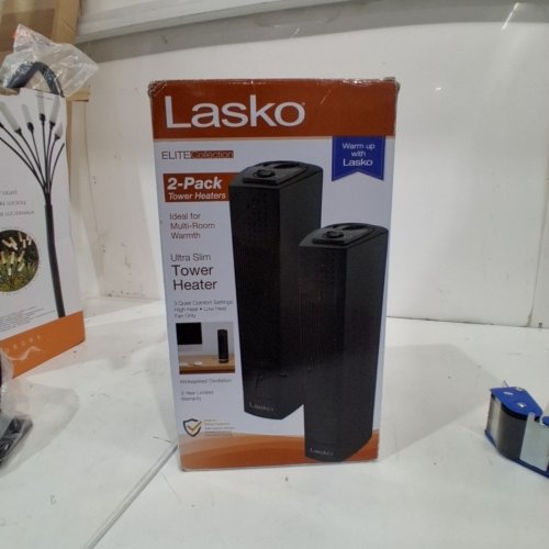 2PK LASKO ULTRA SLIM TOWER HEATERS WITH 3 HEAT SETTINGS - 1500W - BLACK (MODEL: CT14110C) image 5