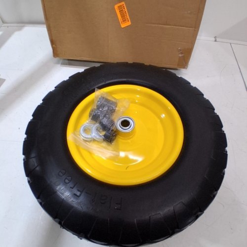 WHEELBARROW FLAT FREE TIRE - 4.80/4.00-8" - YELLOW image 3