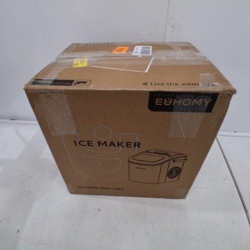 EUHOMY AUTO-CLEAN COUNTERTOP ICE CUBE MAKER - MAKES 26LBS/DAY - WHITE (MODEL: IM-06B) image 5