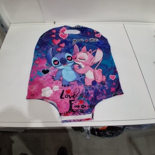 LUGGAGE COVER STITCH AND ANGEL PRINT - FITS 20" SUITCASE - BLUE, PINK AND PURPLE image 2