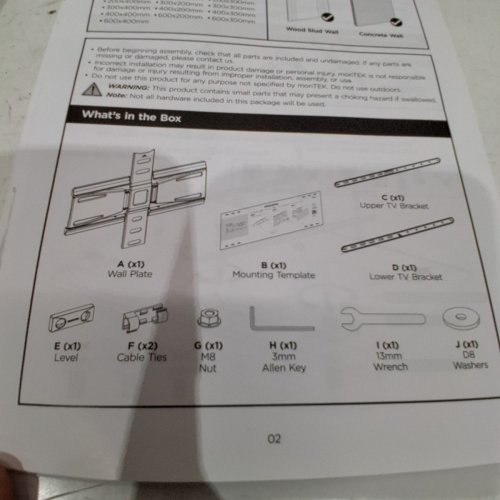 MONTEK ULTRA SLIM TV WALL MOUNT FOR 43"-90 " TVS - BLACK - (MODEL:1003W-L) image 2