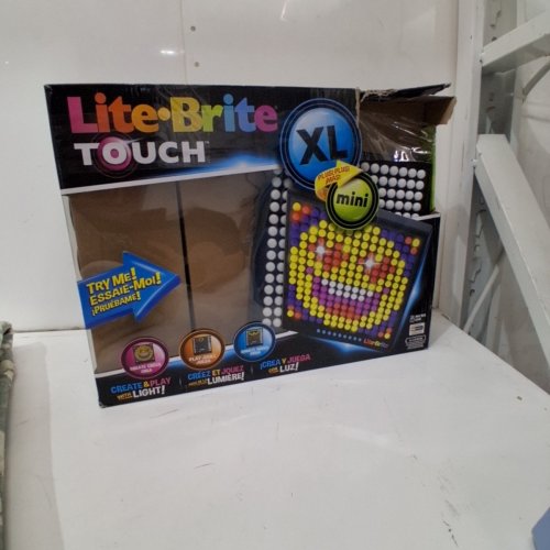 2PC LITE-BRITE TOUCH LIGHT-UP PEG ART BOARDS - BLACK image 3