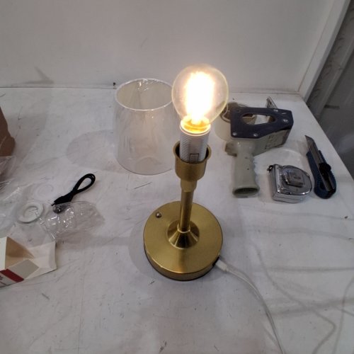TOUCH CONTROL RECHARGABLE LED TABLE LAMP - 10.5" - GOLD/WHITE image 2