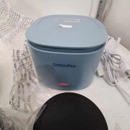 2PC GREENPAN PORTABLE DISHWASHER-SAFE HEATED LUNCH BOX SET WITH SPILL-PROOF LID - 20OZ - BLUE/GREEN (MODEL: 3883883) image 4