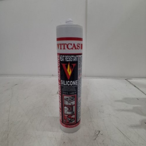 VITCAS HEAT RESISTANT SILICONE SEALANT - 310ML - BLACK image 2