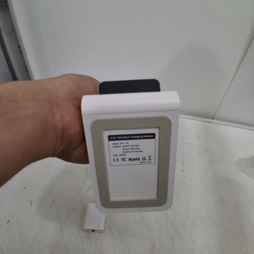 3-IN-1 WIRELESS CHARGING STATION FOR WATCH, PHONE & HEADPHONES - 3W / 10W / 5W MAX - WHITE image 3