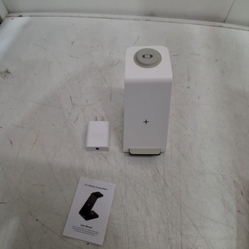 3-IN-1 WIRELESS CHARGING STATION FOR WATCH, PHONE & HEADPHONES - 3W / 10W / 5W MAX - WHITE image 4