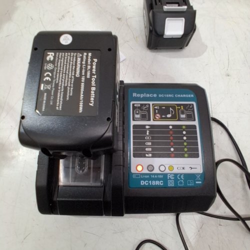 2PK TREE.NB REPLACEMENT BATTERY AND CHARGER FOR MAKITA - 18 V - 6.0 AH LI-ION BATTERIES - CHARGER INPUT 100-240 V - 75W - OUTPUT 14.4-18 V - 3A - BLACK (MODEL: BL1860+DC18RC) image 3