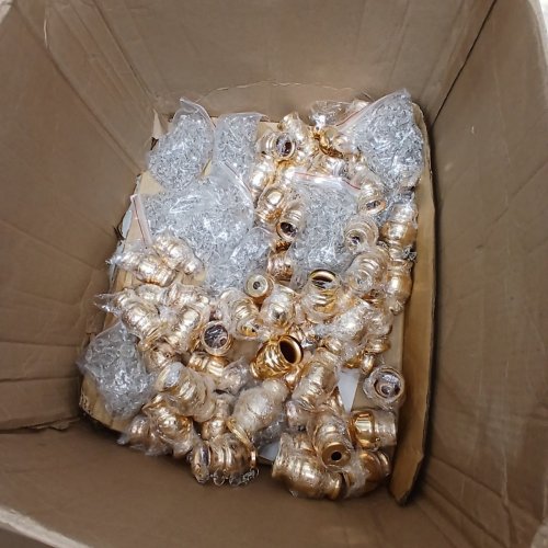 12PK DECORATIVE METAL SPIRAL CRYSTAL WEDDING FLOWER STAND VASES - 19" HEIGHT - FRENCH GOLD (MODEL: LJL-03) image 3