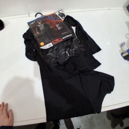 3PC BOY RUBIES BATMAN COSTUME - MEDIUM 8-10 - BLACK image 2