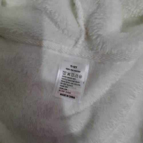 KID'S EGNMKCR PLUSH SOFT HOODED ROBE WITH BELT - 11-12Y - WHITE (STYLE : 03602471382684) image 3